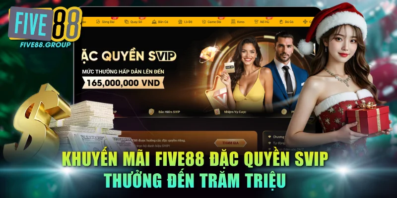 Khuyến Mãi FIVE88: Cơ Hội Nhận Thưởng Lớn Cho Mọi Người Chơi 1 Khuyến mãi FIVE88 đặc quyền SVIP thưởng đến trăm triệu